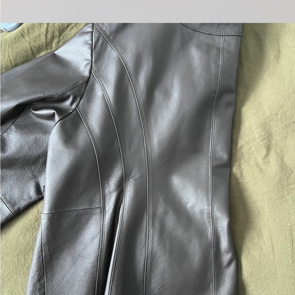 Genuine Leather Jacket in Dark Brown - Picture 4 of 4